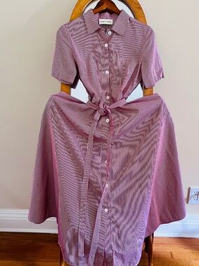 Mansur Gabriel Gingham Shirt dress